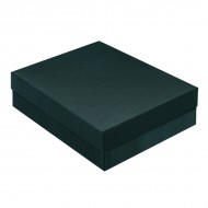 Caja cartón paa bufanda o chal, color negro,forrada con base y tapa, alta calidad